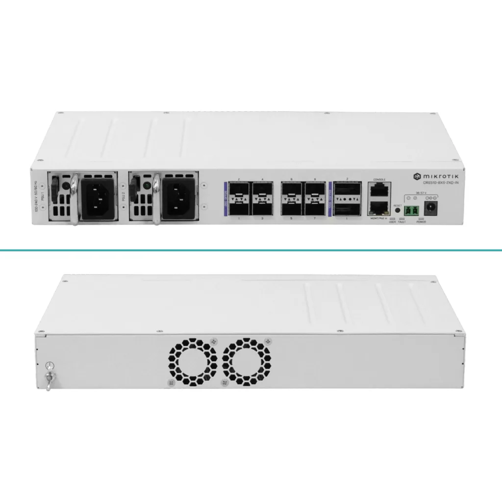 MIKROTIK 8-SFP28-25G 2-QSFP28-100G 1-100 L5 2-220VAC req-cables-C13
