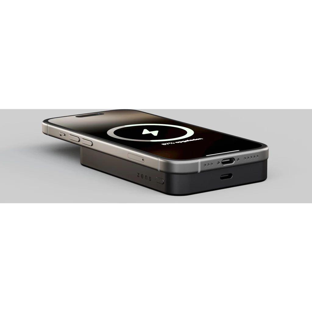 Imagen 3 de Bateria 10.000 mAh carga magnetica 15W Qi2 Zens negra