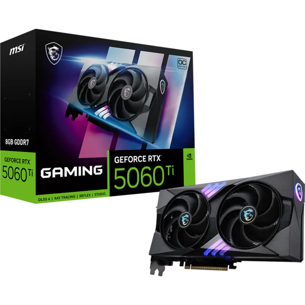 Tarjeta de Video MSI GF RTX 5060 Ti 8G GAMING OC 8GB GDDR7 3*DP HDDMI PCIe5x16
