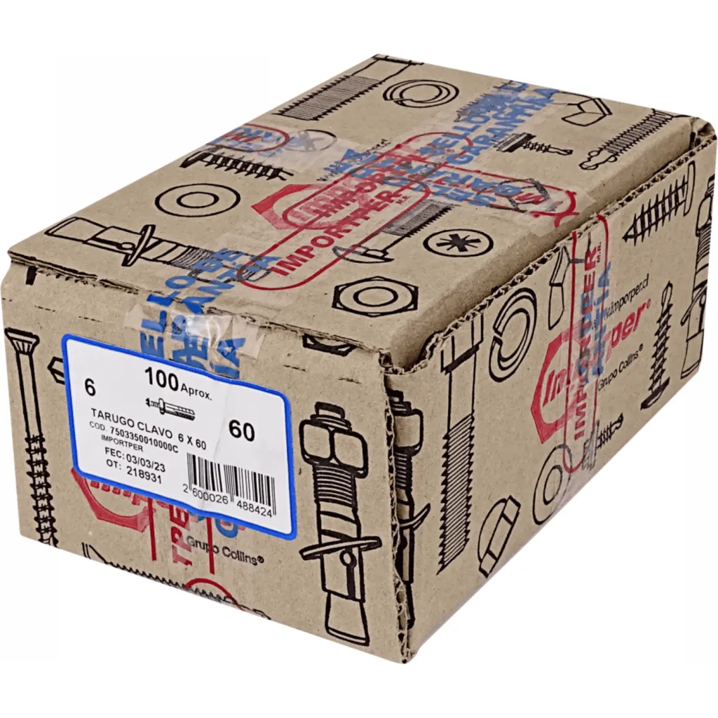 Imagen 2 de 100-unids. 6x60mm Tarugo Clavo para Ladrillo Hueco