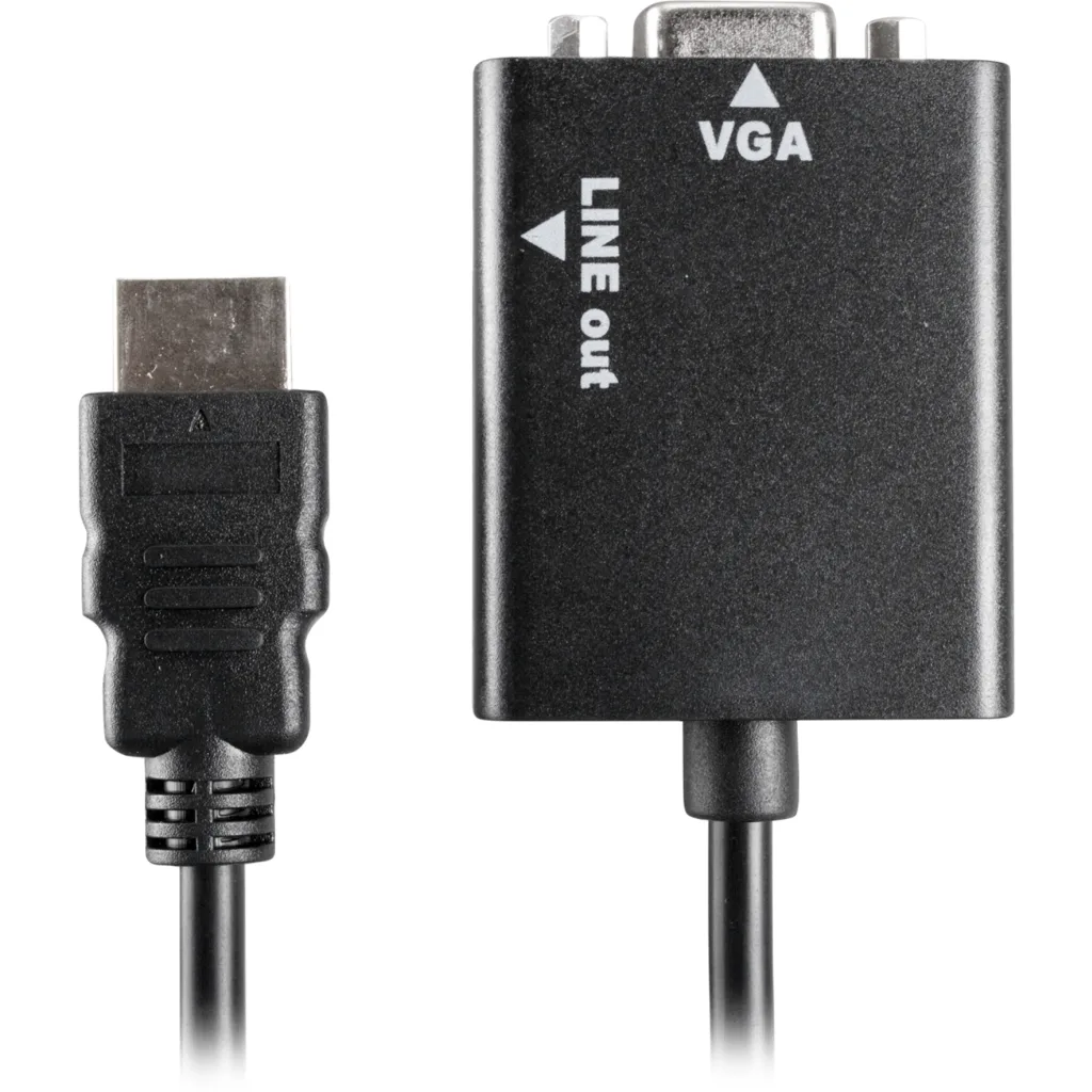 Adaptador Conversor de Video HDMI Macho a VGA Hembra Audio3.5mm 1080p - Ulink