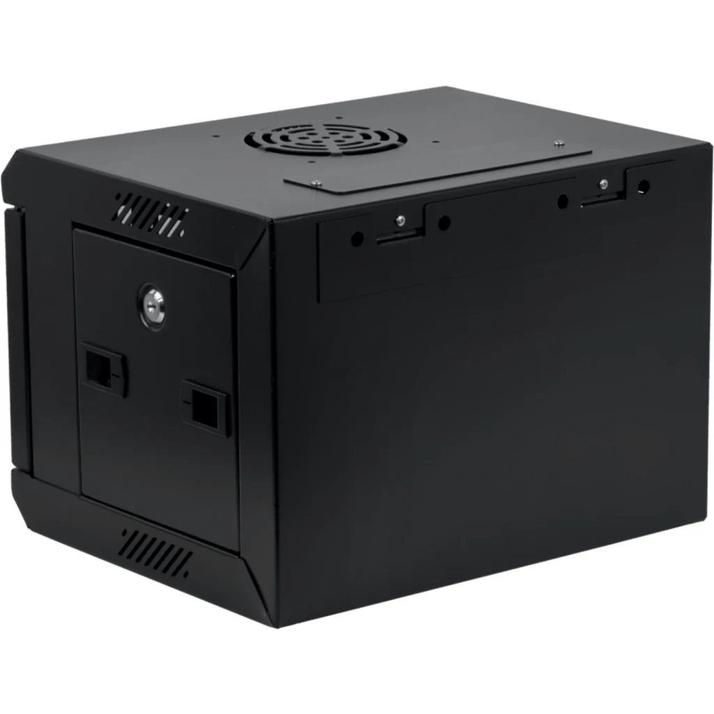 Imagen 1 de LINKMADE Rack 4U 10-Pulgadas-Ancho 30cm-Fondo Negro Puerta-Vidrio
