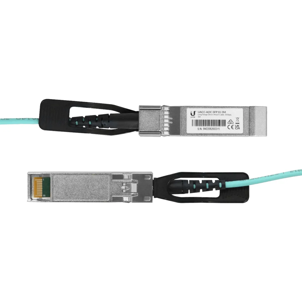 Imagen 3 de Cable Fibra Ubiquiti UA1-5 SFP+10Gbps M/M 3mm x 5mt Directa UACC-AOC-SFP10-5M