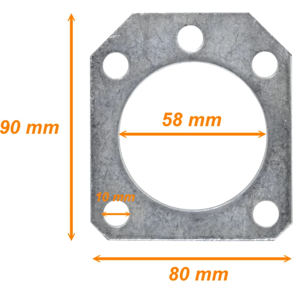 LINKMADE p/57mm Placa Repuesto para Mastil Guy Plate