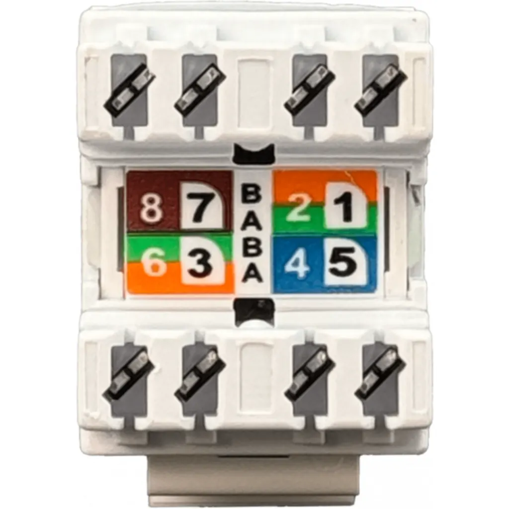 Imagen 2 de LINKMADE 180o Blanco Cat6 U/UTP Punchable Keystone p/Herramienta-KPT