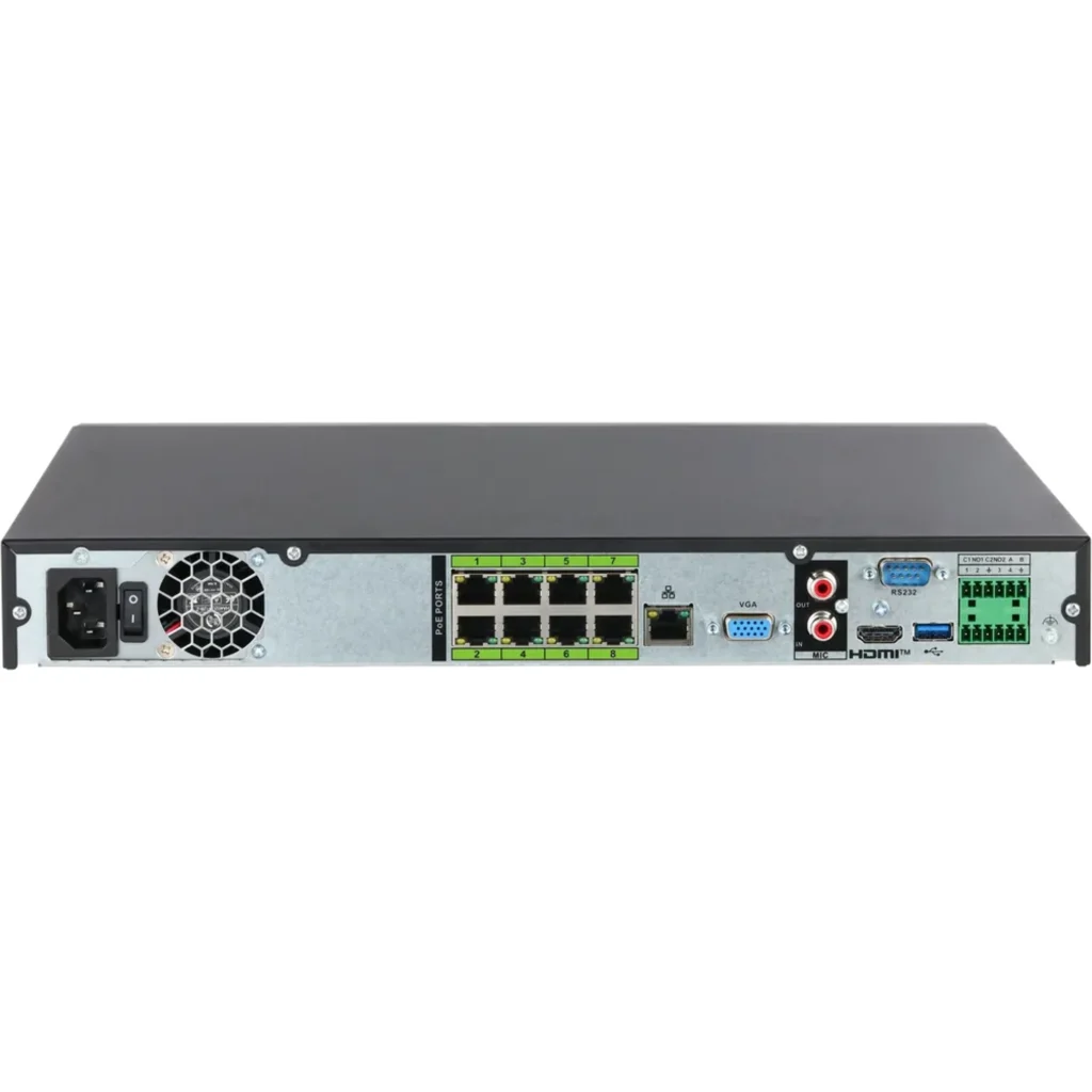 Imagen 2 de DHI-NVR5216-8P-EI2. NVR IA 16 Canales Dahua 8 Puertos POE 2xHDD Hasta 20Tb c/u