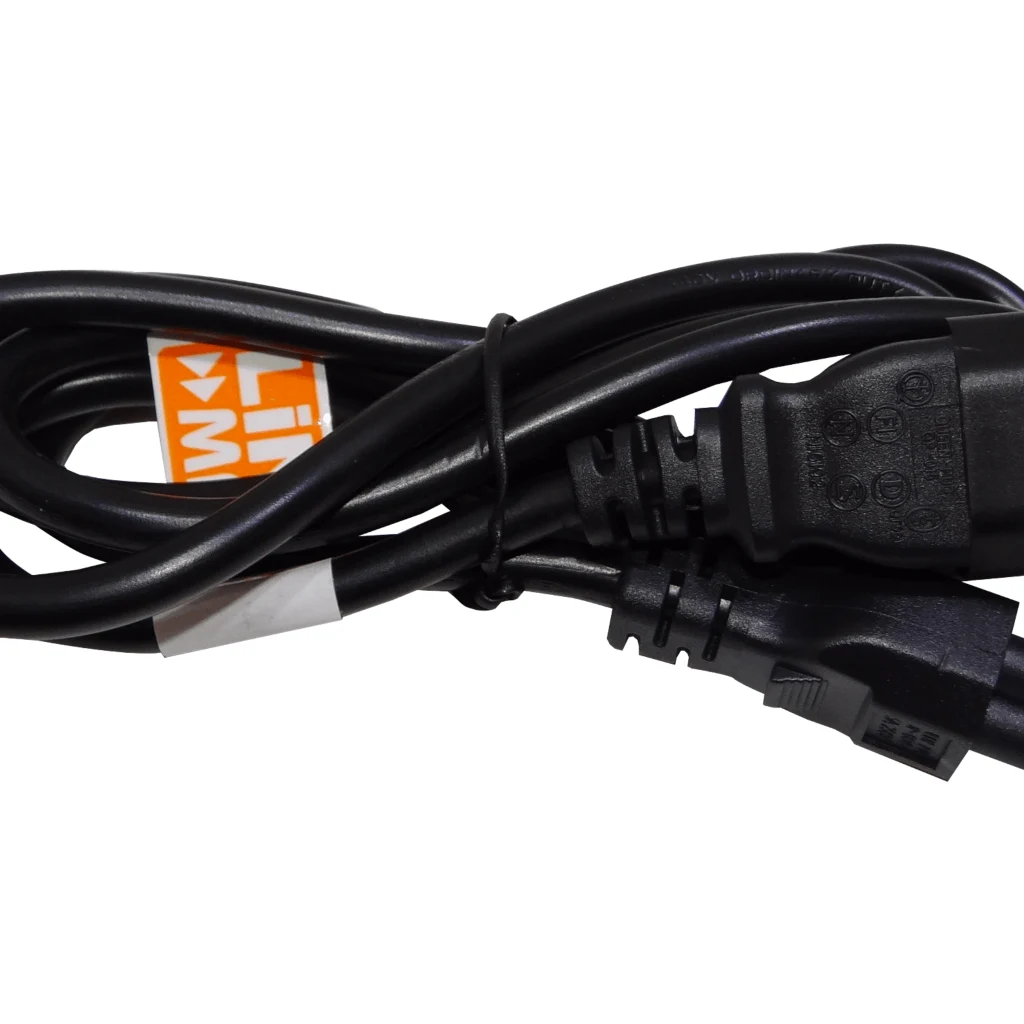 Cable de Poder Trebol Hembra C5, Macho C14, 6A 3x0.75mm2, 1.5mts largo Negro