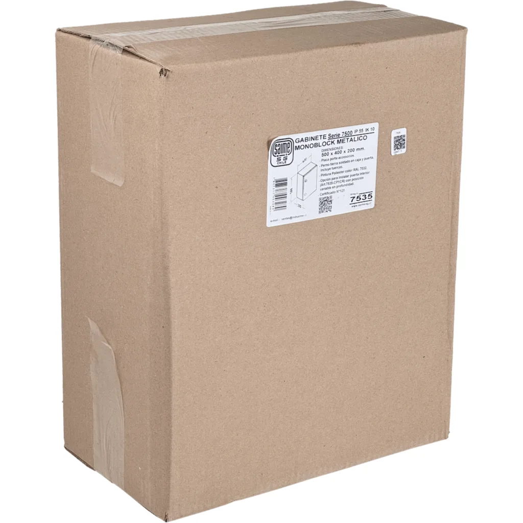 Imagen 1 de 500x400x200mm 1-chapa inc-Llave Caja Metalica IP66 Beige