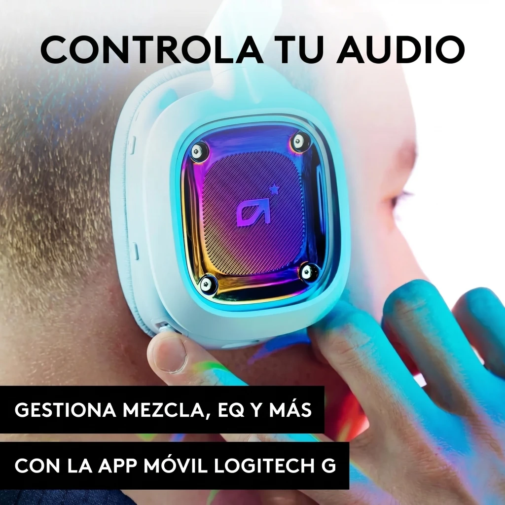 Imagen 3 de Audífonos Gamer Inalámbrico Logitech Astro  A30 Lightspeed PS Blanco Púrpura