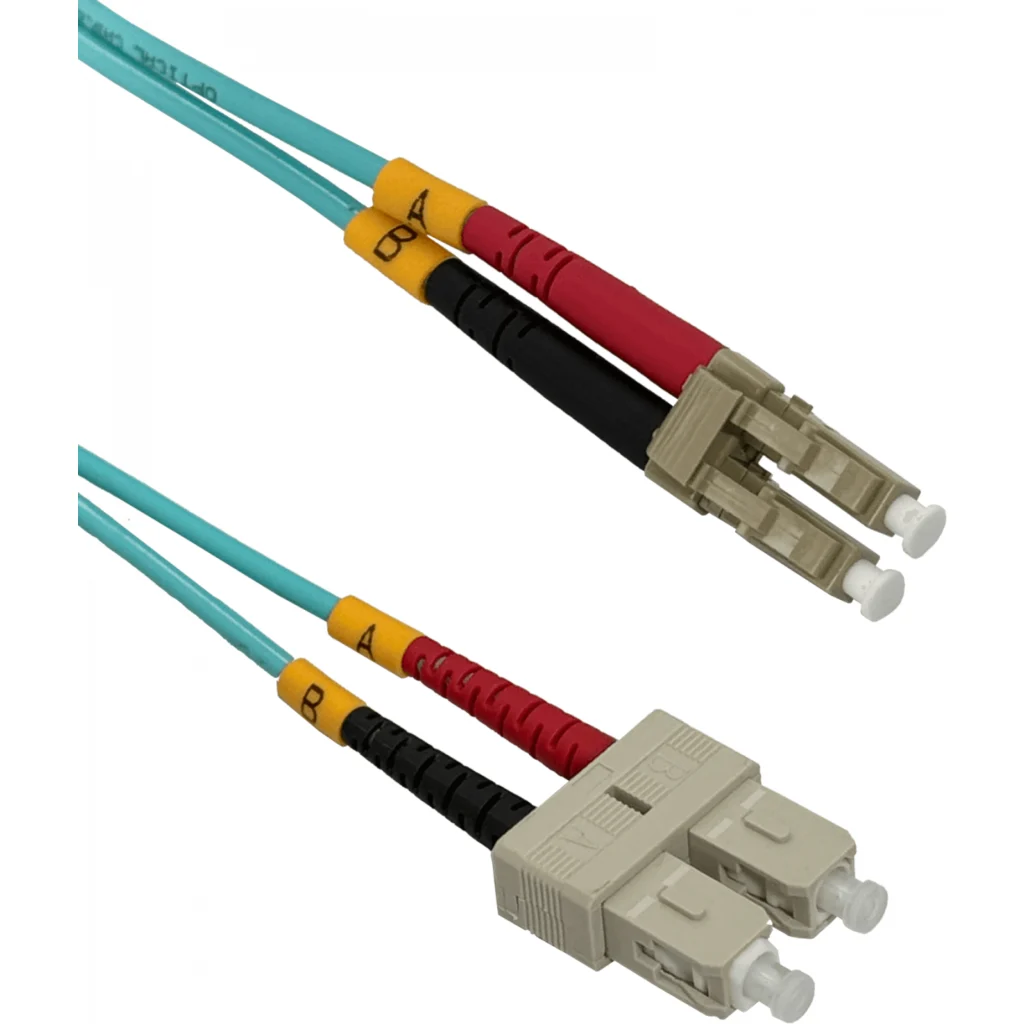 Imagen 2 de 100mt LC-SC OM3 MultiModo MM Duplex Jumper Fibra 50/125um 3.0mm LSZH