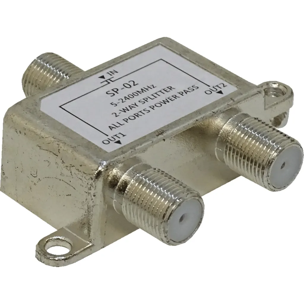Imagen 3 de Coaxial 1-F-H 2-F-H 1x2 Divisor Splitter 5-2400MHz 75ohms TV
