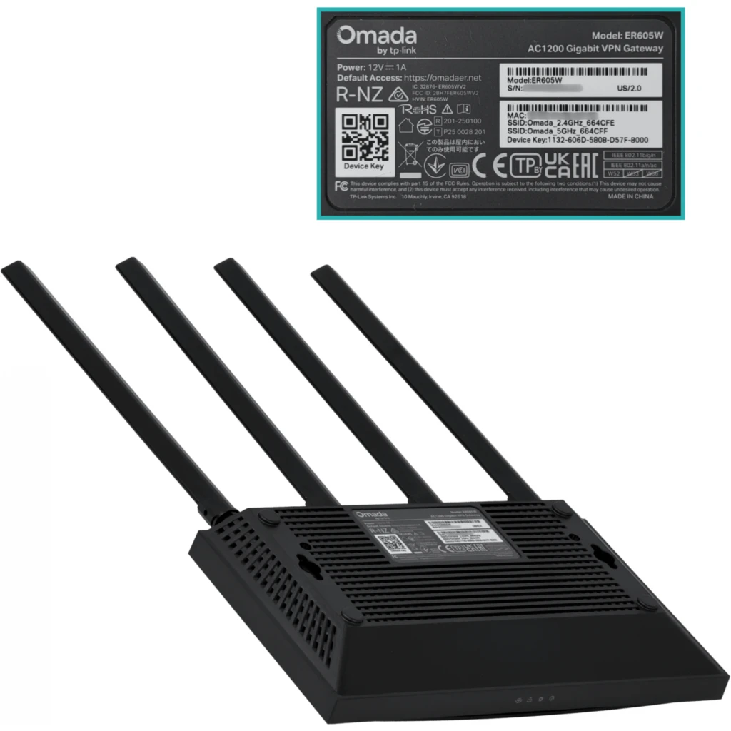 Imagen 0 de ER605W. Router Gateway Omada Tp-Link AC1350 3 puertos WAN 2 Puertos LAN Wifi incluido.