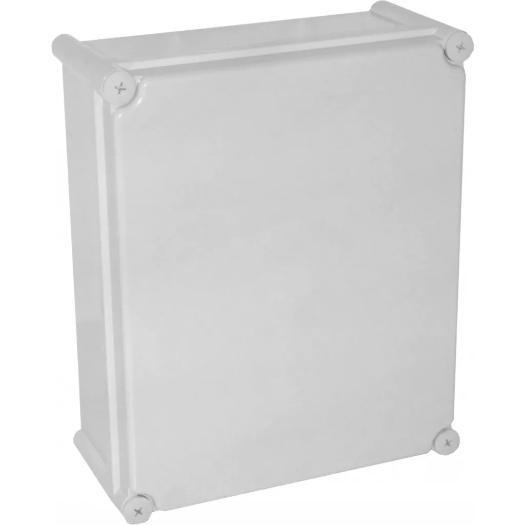 TIBOX 340x280x130mm Tapa-Gris Caja Gris Plastica c/Placa IP66 RoHS