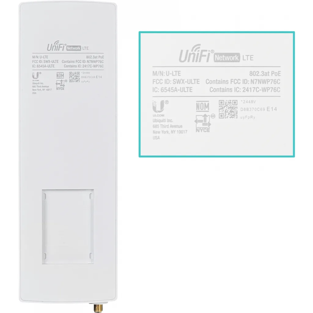 Imagen 1 de UI UniFi 2-1000 1-RPSMA SIM-AT&T LTE 1Gbps WCDMA GSM req-PoE48V/at