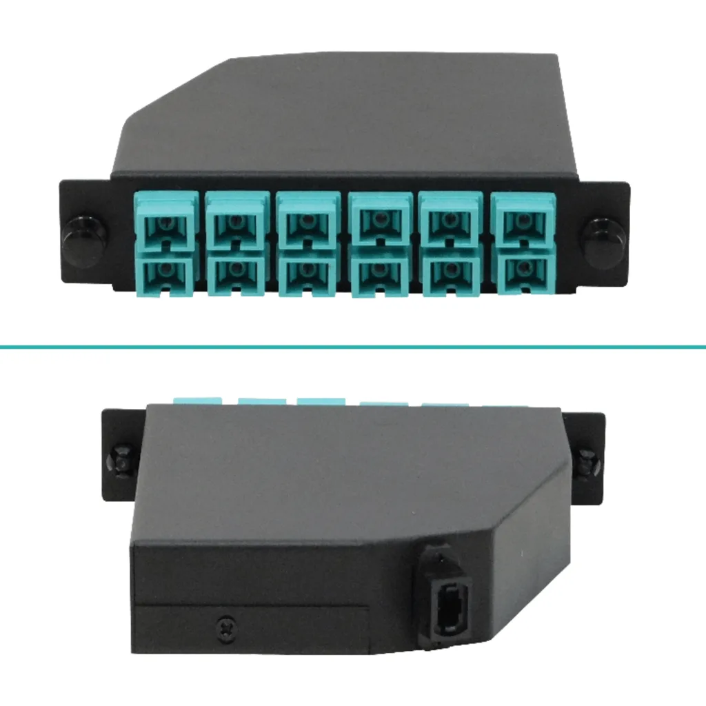 Imagen 2 de OM3 12-SC 1-MPO/M Cassette para/1U-3P 130mm Fibra Pre-Conectorizada