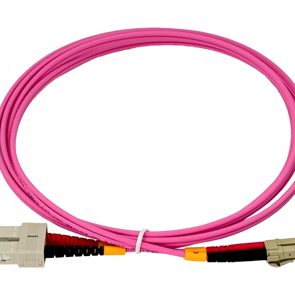 Imagen 2 de LSZH 2mt LC-SC OM4 MultiModo MM Duplex Jumper Fibra 50/125um 3,0mm