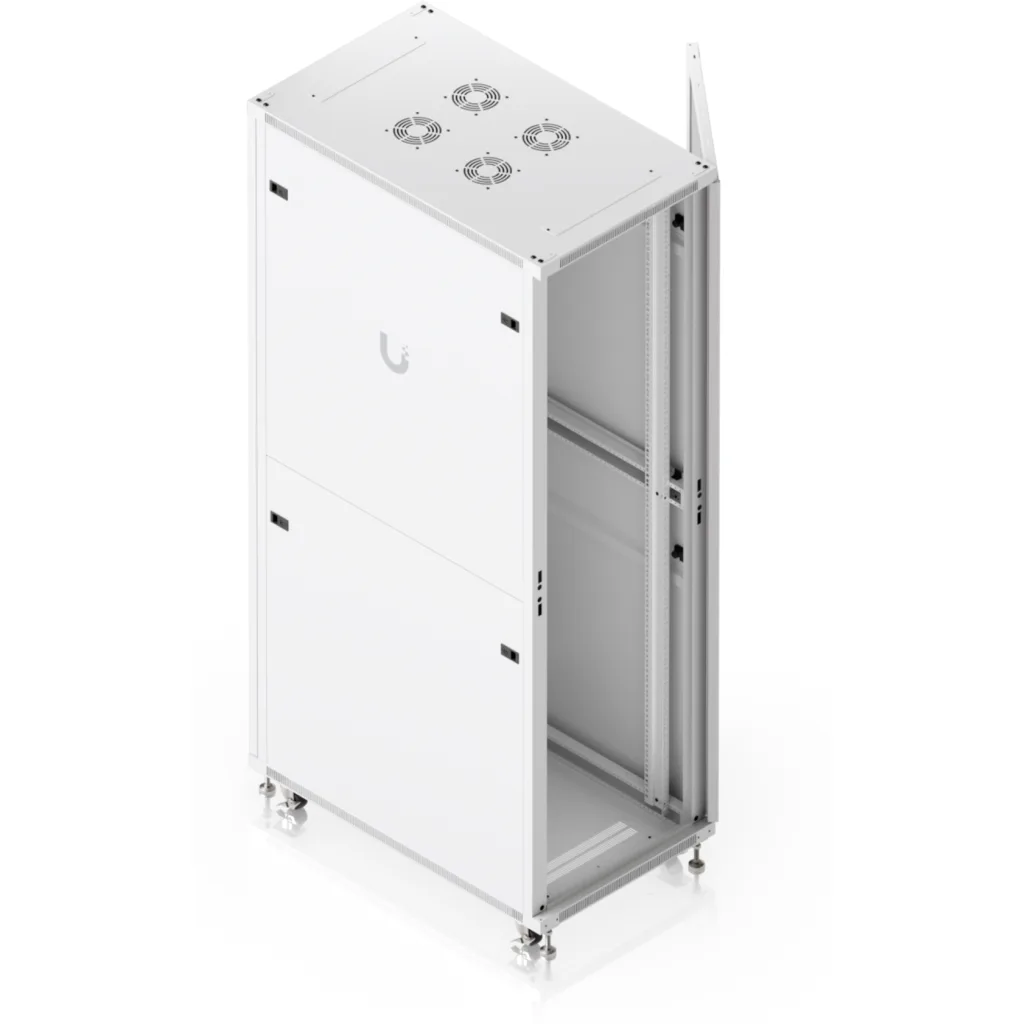 Imagen 10 de UniFi Gabinete rack 42U piso, ensamblado con ventiladores incorporados, paneles removibles y ruedas con cerradura,