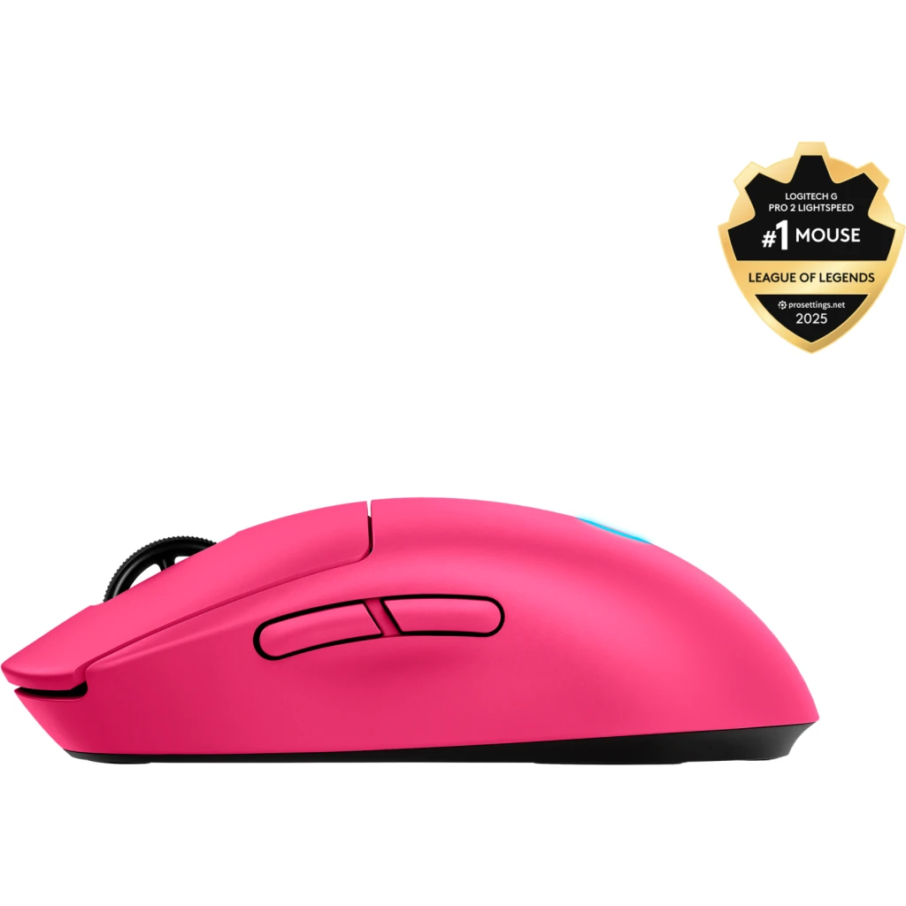 Imagen 1 de Mouse Gamer Logitech Pro 2 LIGHTSPEED Inalámbrico Sensor HERO 2 Rosa
