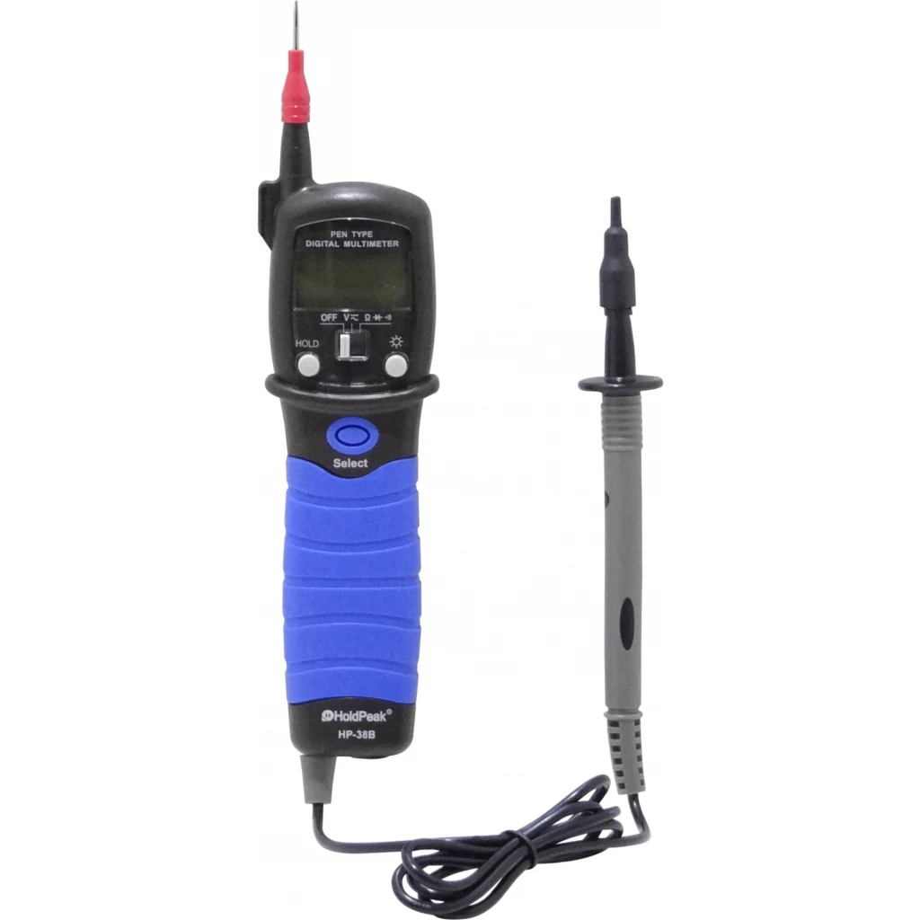 Imagen 2 de Multitester Directo 1-Pinza-Fija Digital req-2x-AAA 600VDC/AC HP-38B