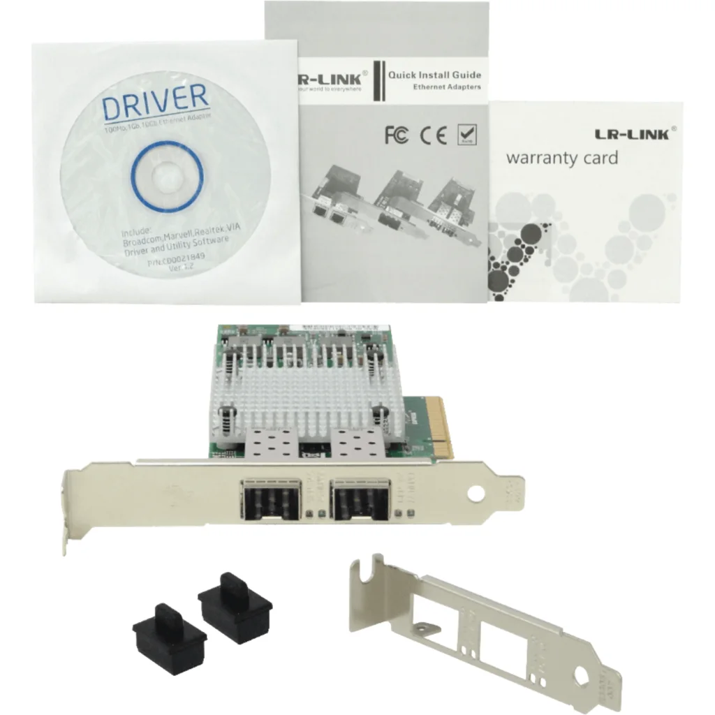 Imagen 1 de LRLINK PCIe-x8 2-SFP+10G NIC LREC9812AF Tarjeta Broadcom BCM57810S