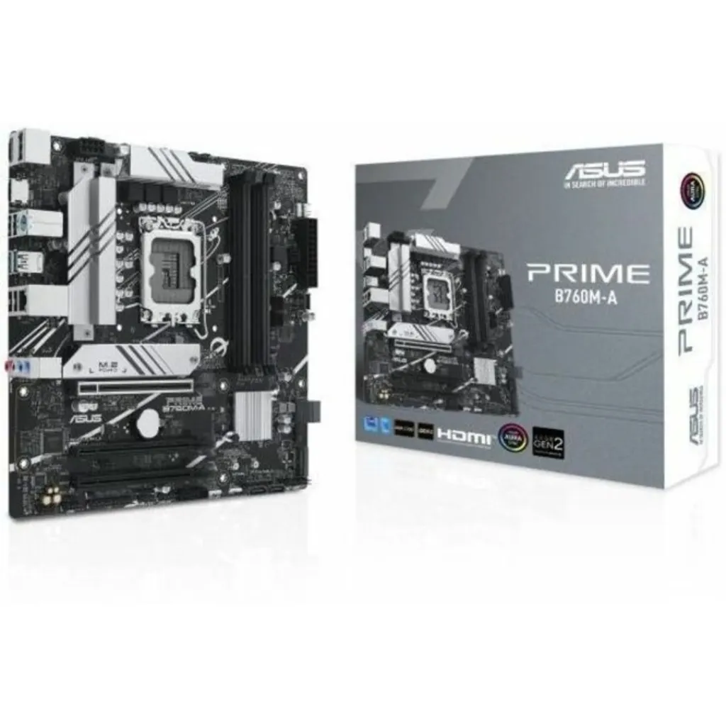 Imagen 2 de Tarjeta Madre Asus PRIME B760M-A LGA1700 13°G 4*DDR5 2*M.2 DP 2*HDMI PS/2 USB3.2
