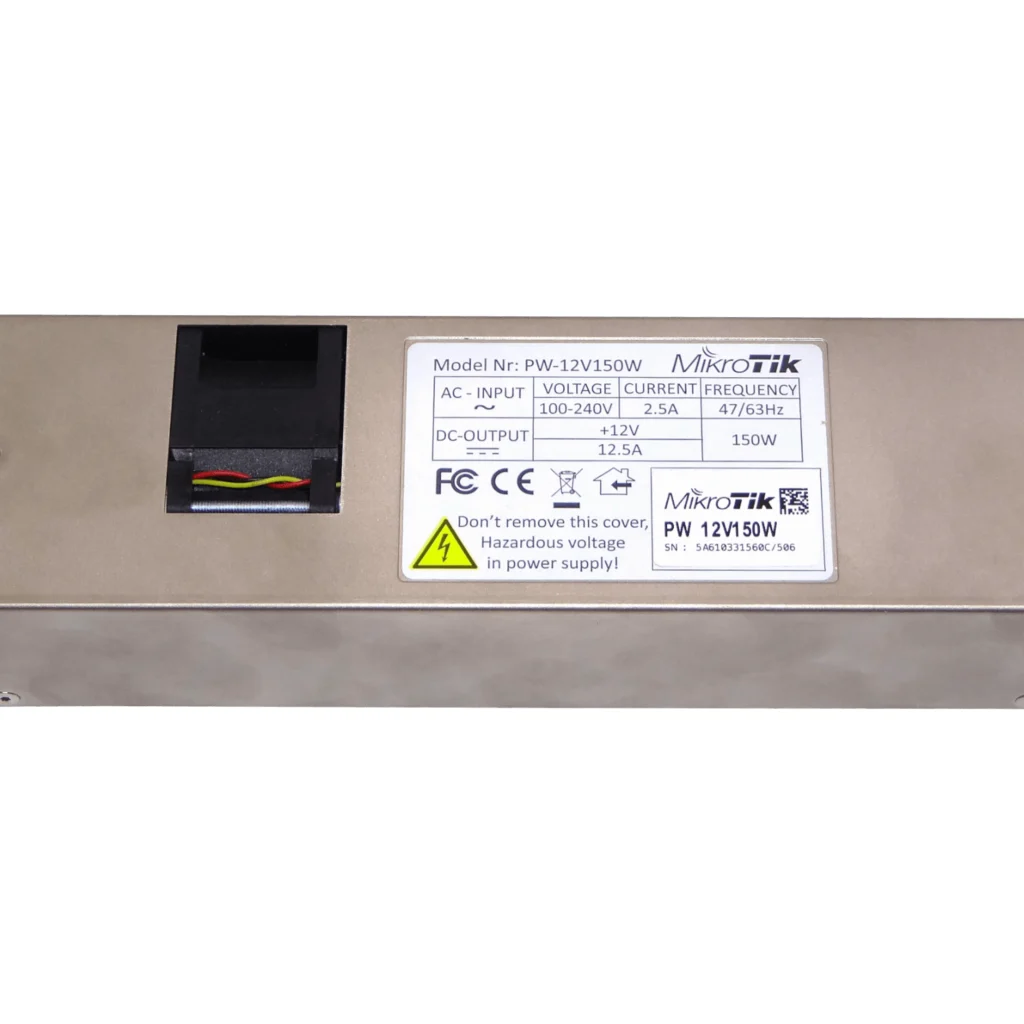 Imagen 2 de MIKROTIK 100-240VAC C14 Fuente Repuesto CCR1072 CCR2216 CRS504 CRS518