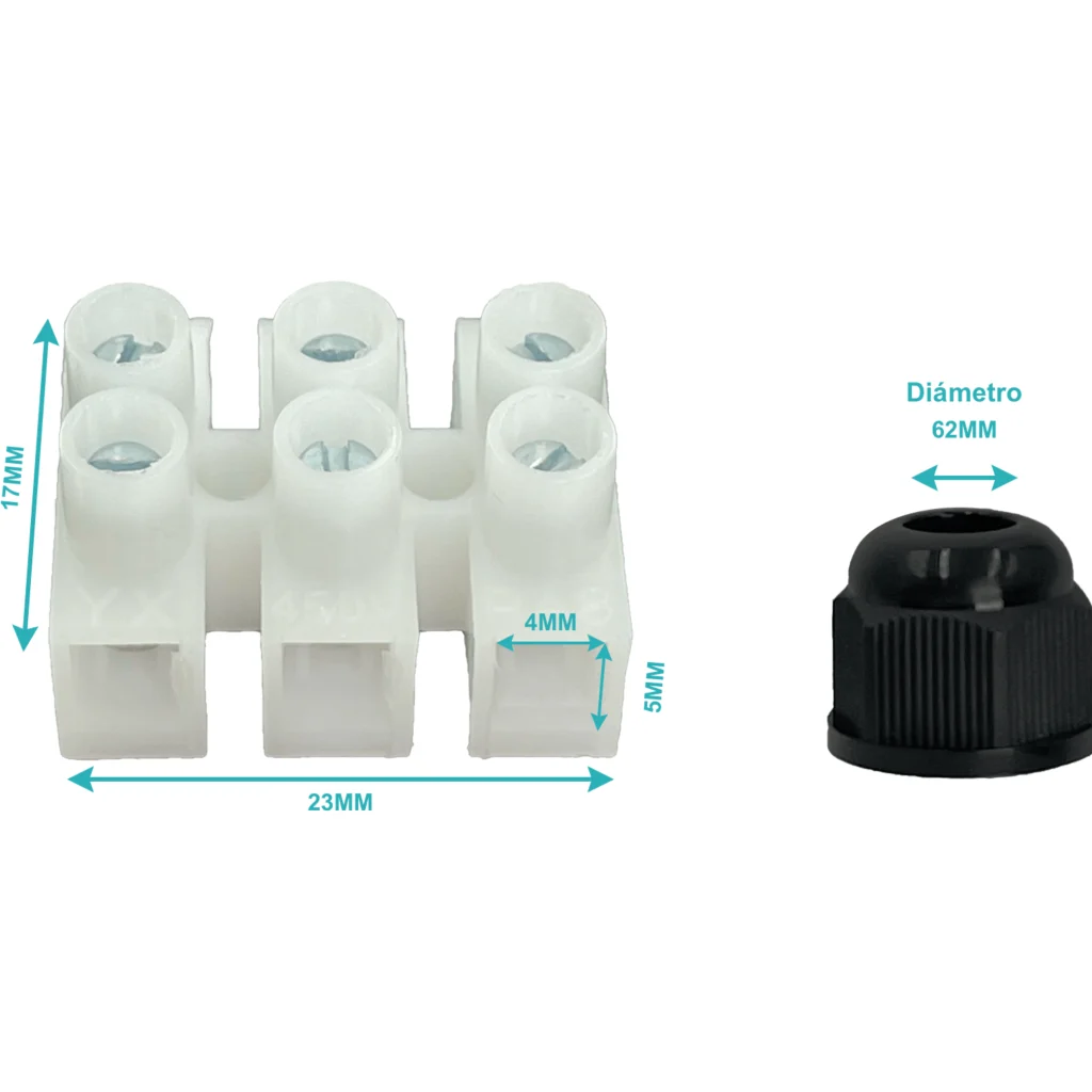 Caja de conexiones copla 24A 450V AWG24-10 IP66 3x0,5-2,5mm2
