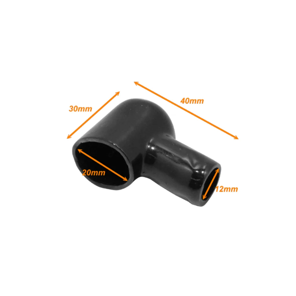 Imagen 2 de Negro 22x29x42mm Protector Redondo Aislante para Bateria