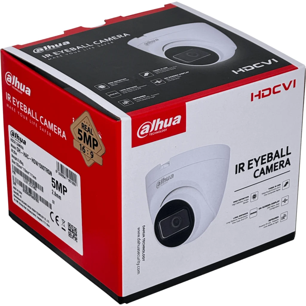 Imagen 4 de DAHUA 2,8mm Camara HDCVI Domo Analoga IP50 5MP 16:9 IR25m HDW1500TRQN