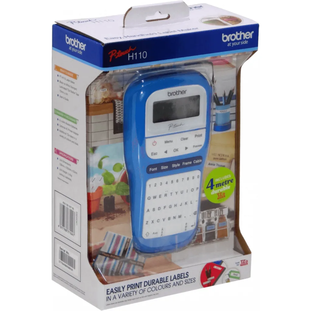 Imagen 2 de BROTHER Azul QWERTY Rotuladora Etiquetadora TZe/3,5-12mm req/6-AAA