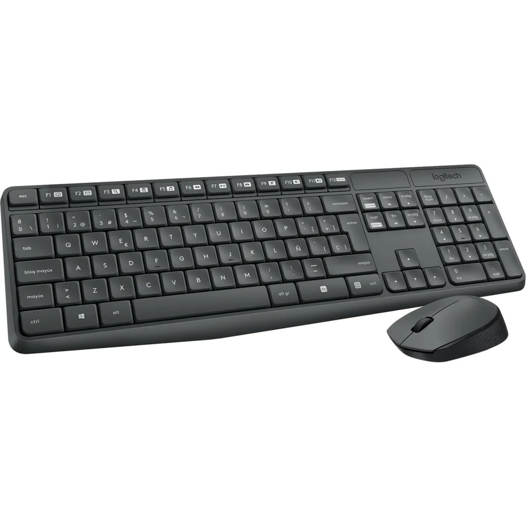 Imagen 5 de Kit Teclado Mouse Inalámbrico Logitech MK235, (KB Esp) óptico 1000dpi USB Negro