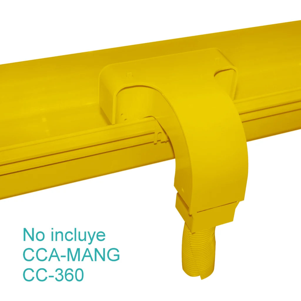 Imagen 2 de Conexion lateral para 120/240/360x100mm Amarilla PC+ABS LSZH