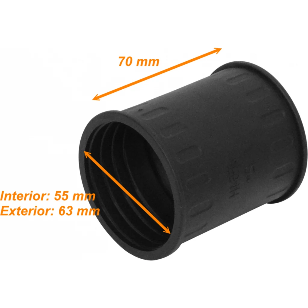 Imagen 1 de 55mm Union Copla para Conduit Flexible Plastico Negro Corrugado
