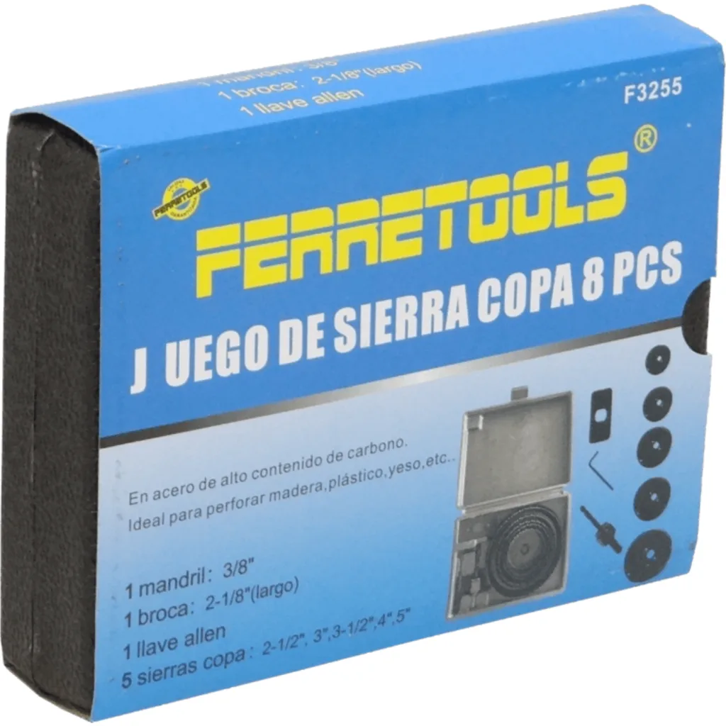 Imagen 2 de 64-76-89-102-127mm Sierras Copas Madera Juego-5un. Mandril-3/8p
