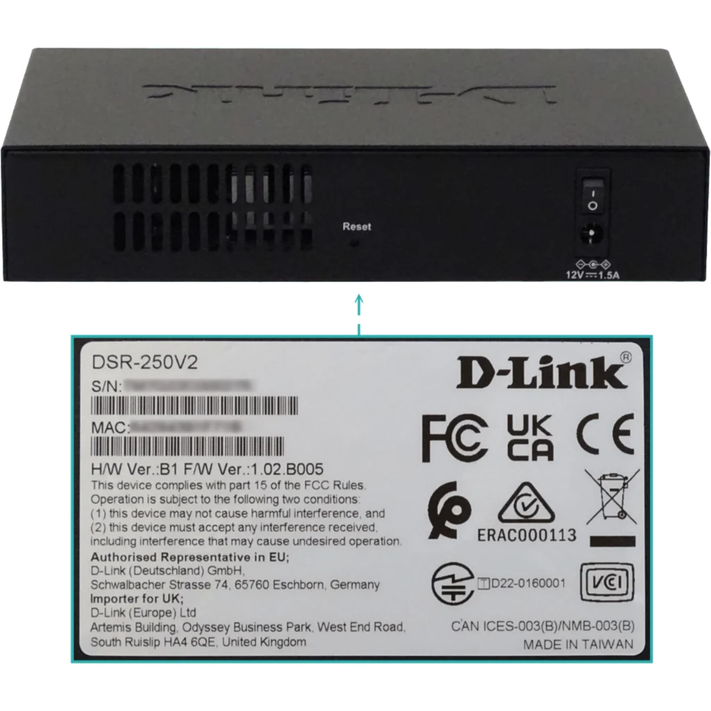 Router D-Link DSR-250V2, 5 Puertos Gigabit VPN