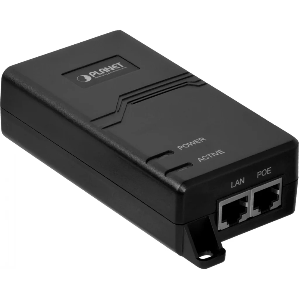 Inyector Planet 220VAC A POE+ 802.3AT 56V 60W 2-RJ45 GIGABIT REQ/CABLE