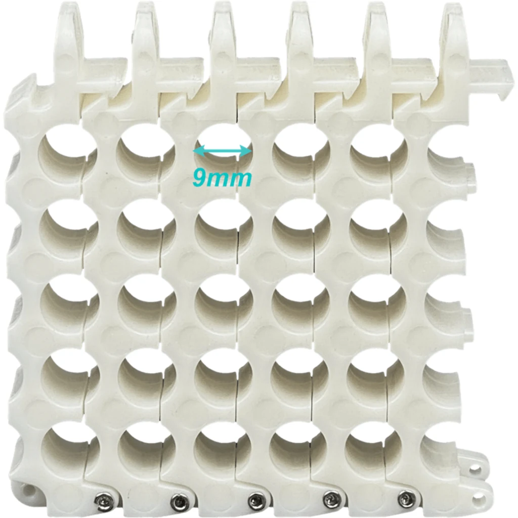 Imagen 2 de Peine para 5x5 25 Cables UTP/FTP max-9mm Ordenador Manojo Blanco 8x8cm