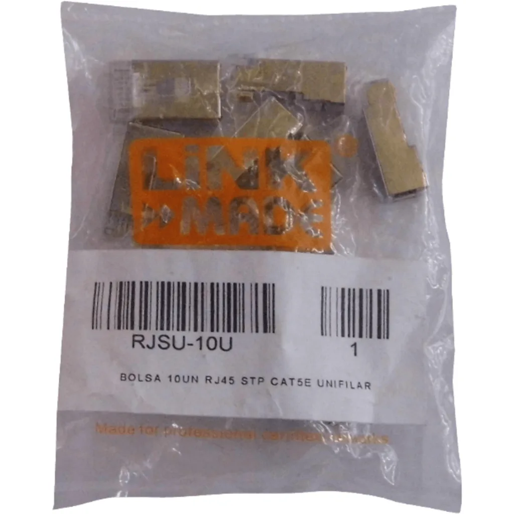 Imagen 2 de LINKMADE 10-unids p/Uniifilar Cat5e FTP STP Conector RJ45 Metalico
