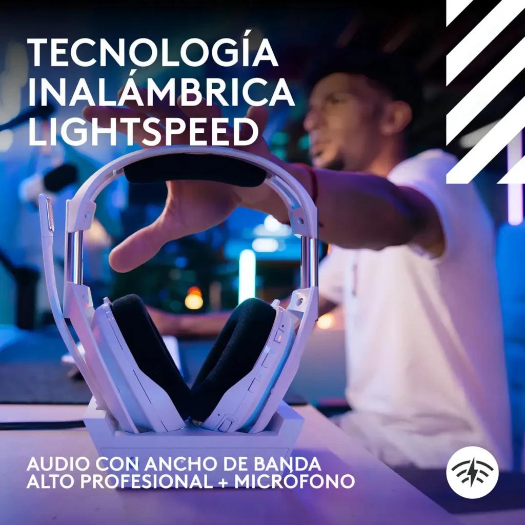 Imagen 6 de Audífonos Gamer inalámbricos Logitech G Astro A50 X Lightspeed Dolby Atmos White