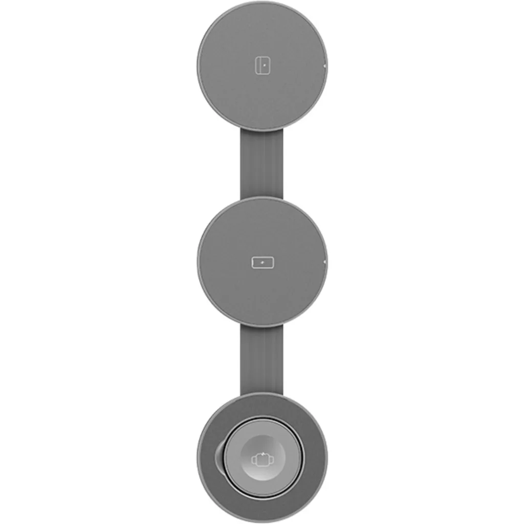 Imagen 1 de Klip Xtreme - Charging stand / battery charger - 15 Watt - 24 pin USB-C - Cellular phone / Wireless earbuds / Apple AirPods / Apple Watch - Wireless - Para Smartphones - 3 in 1 foldable