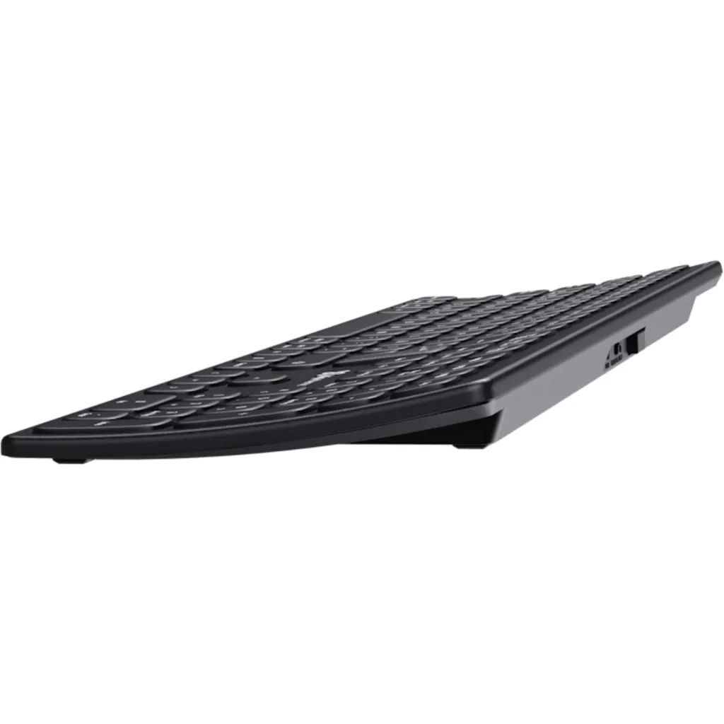 Imagen 3 de Klip Xtreme - Keyboard - Wireless - Spanish (Latin American) - Bluetooth / 2.4 GHz / USB-C - Ergonomic Design - Black - Curve