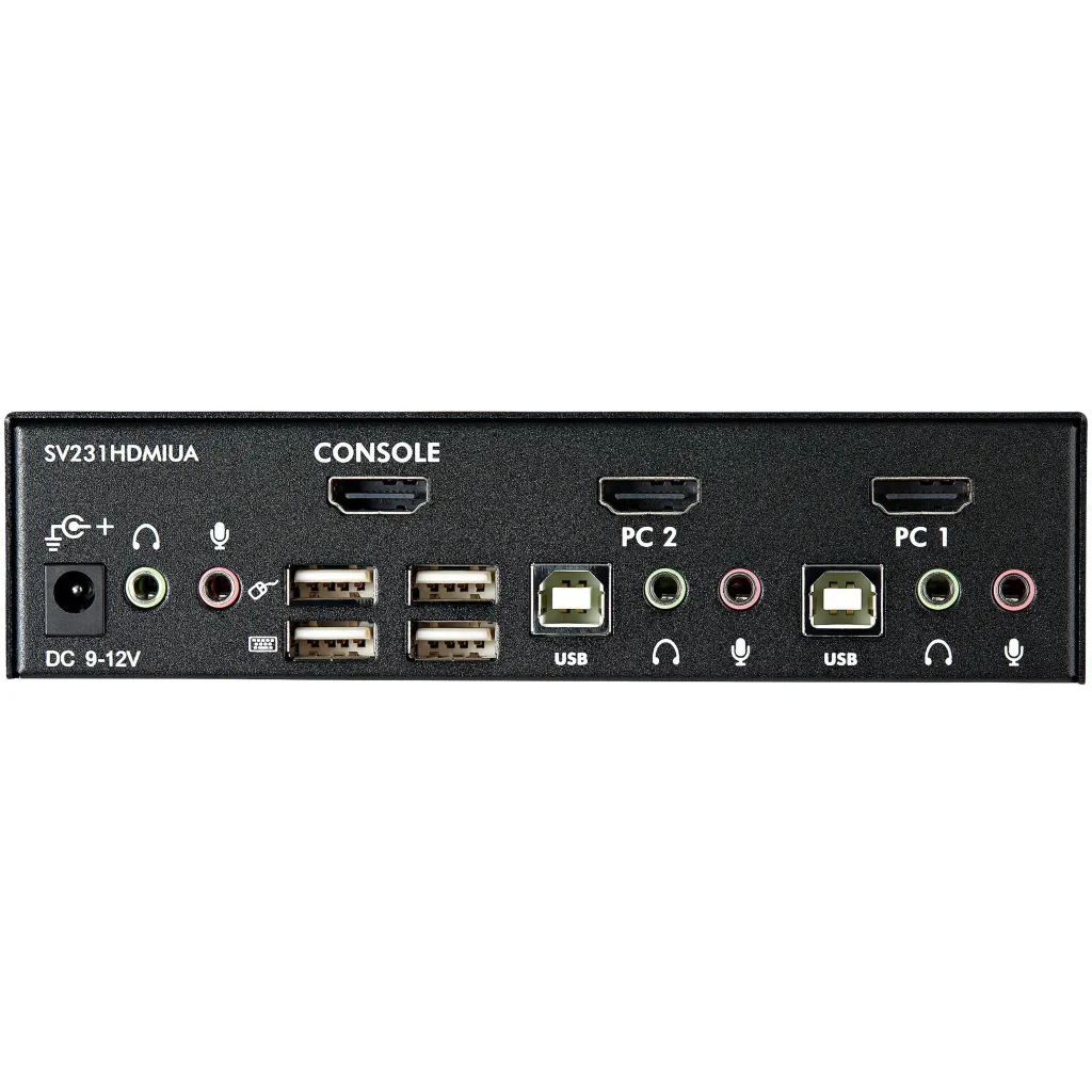 Imagen 3 de Conmutador Switch KVM 2 Port HDMI con Hub Conversor USB2.0 Audio 