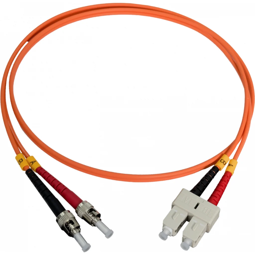 1mt ST-SC OM1 MultiModo MM Duplex Jumper Fibra 62.5/125um LSZH 