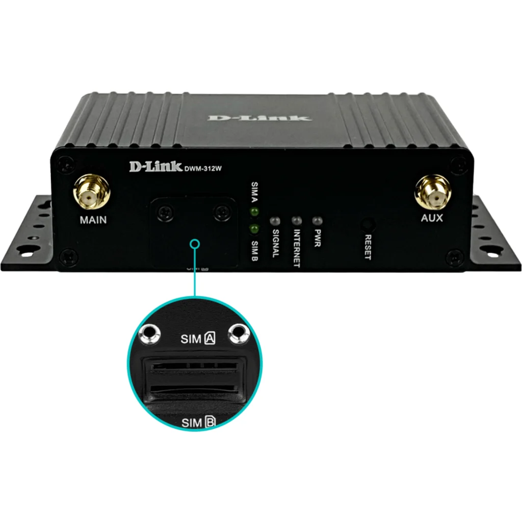 Imagen 4 de Router Industrial D-Link DWM-312W, 4G LTE 150Mbps, 2 SIM, 1 WAN/LAN Wi-Fi 2.4GHz