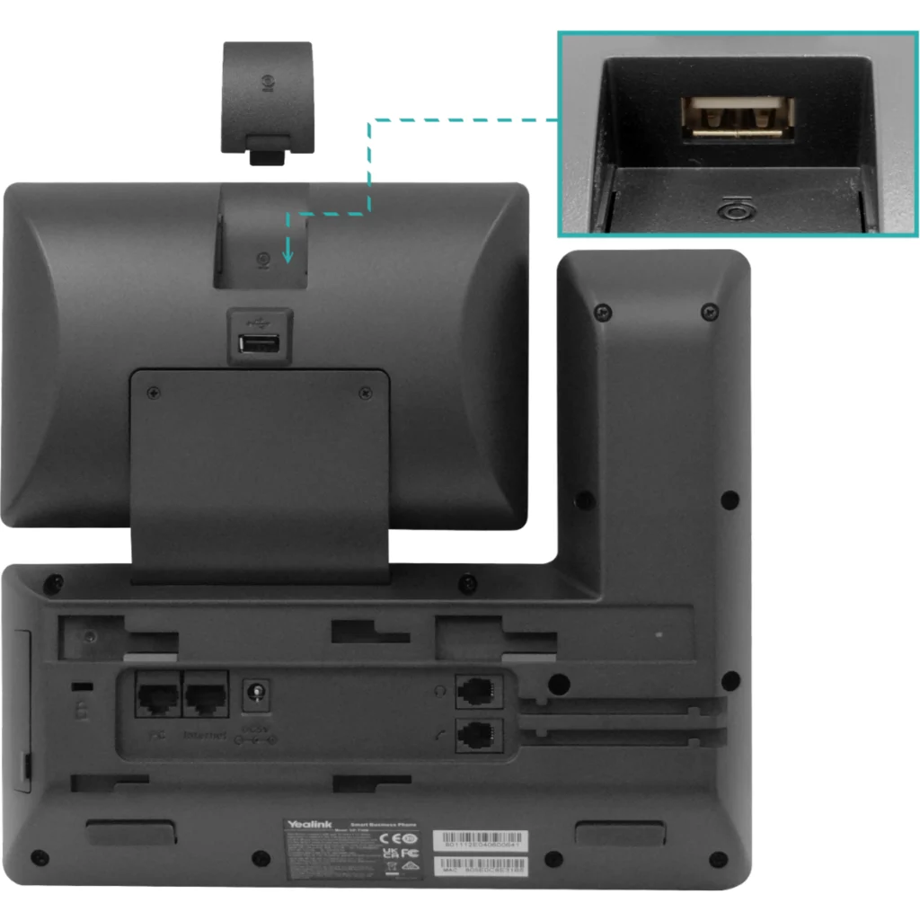 YEALINK 7p-Touch Android WiFi Camara 2-1000 USB RJ9 TelefonoIP req-PoE