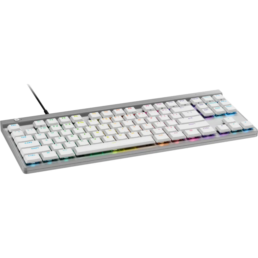 Imagen 1 de Teclado Gamer Alámbrico Logitech G515 TKL,Mecánico Inglés Switch Táctil RGB Blan