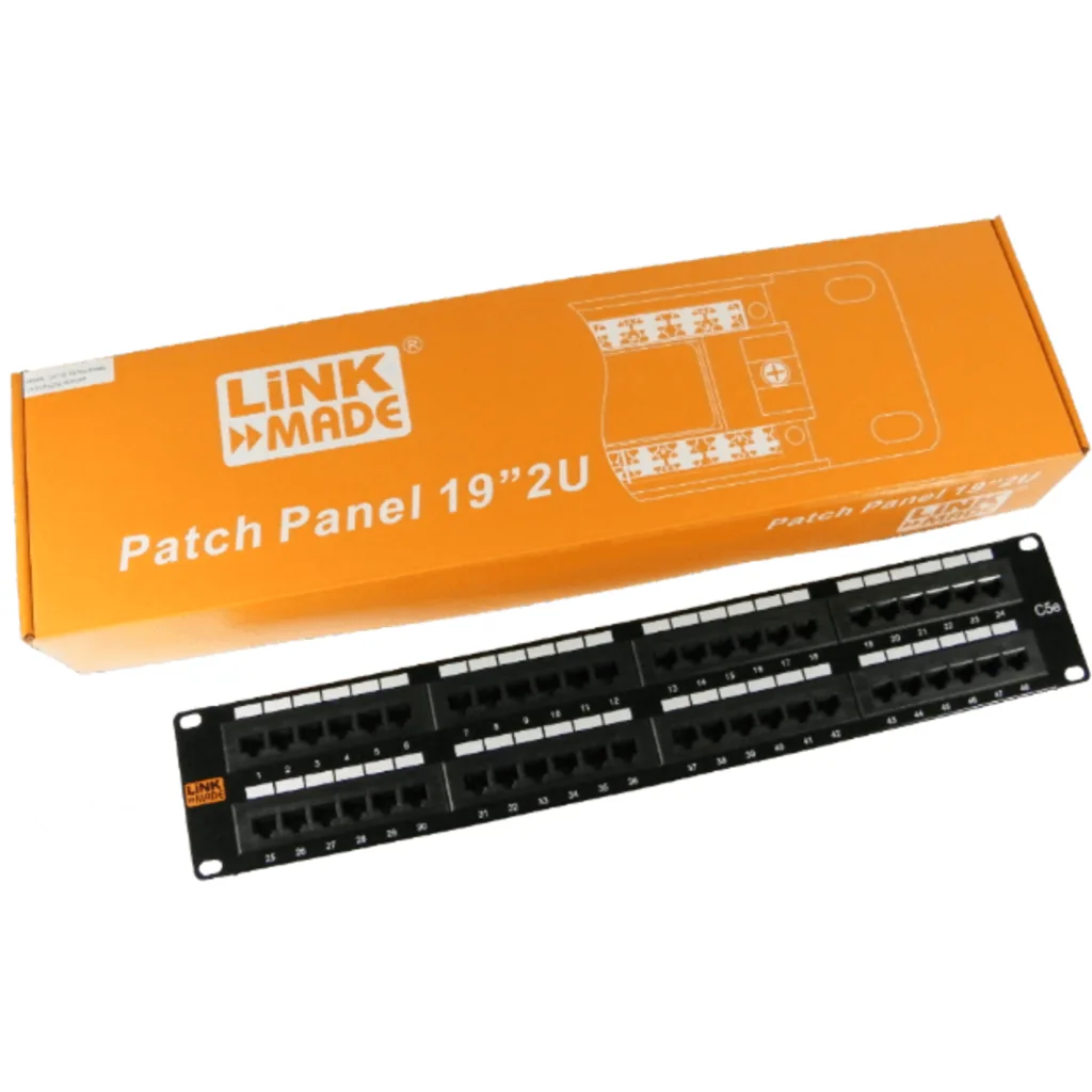 LINKMADE 48-RJ45 CAT5E UTP PATCHPANEL 2U UL CERTIFIC