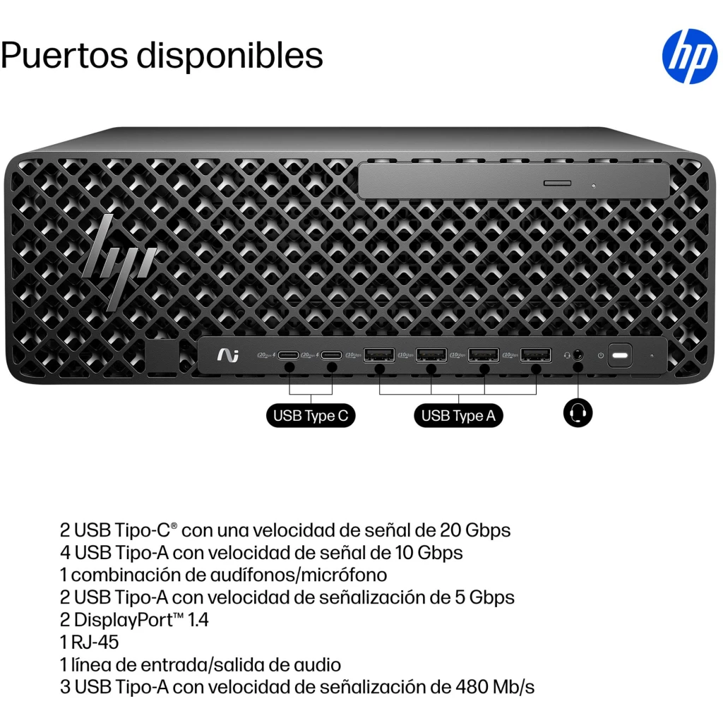 Imagen 3 de Computador Workstation HP Z2 G1i SFF Ultra 9 285 32GB 1TB RTX Ada 2000 16GB W11P