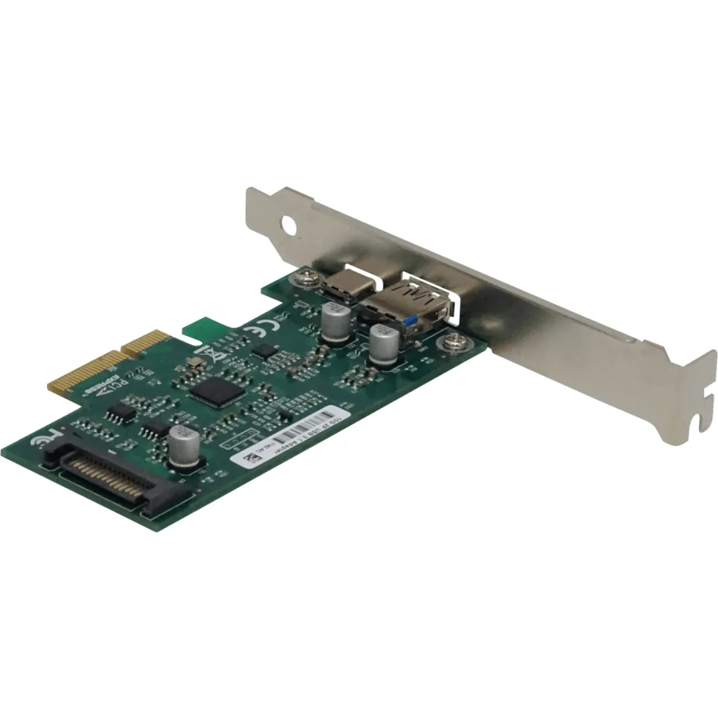 Imagen 4 de LRLINK PCIe-x4 2-USB3.1 C+A Tarjeta PCIExpress Chipset ASM1142 10gbps