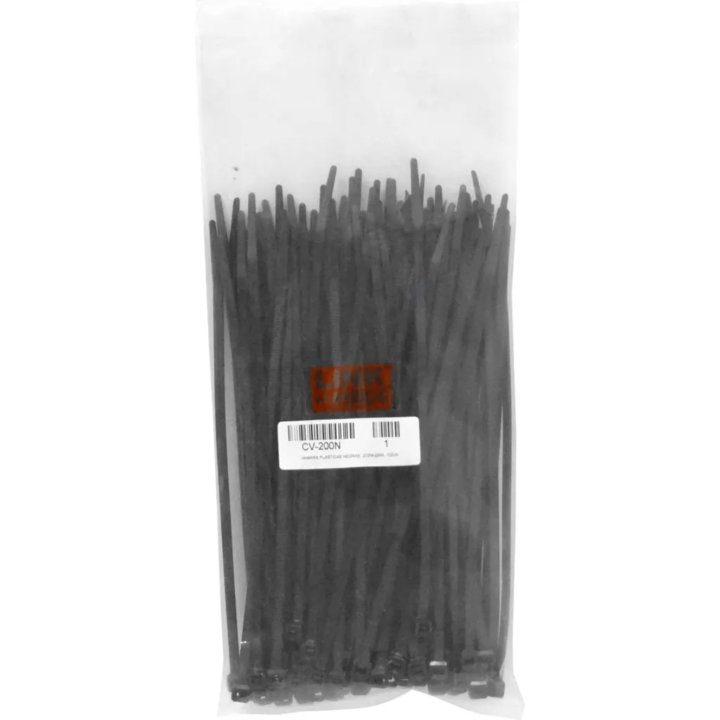 Imagen 2 de LINKMADE Negra 203x4.6mm Amarras Plasticas 100-unidades